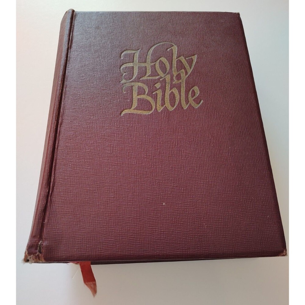 Vintage Holy Bible New American Catholic Edition 1962 Large J.J. Little & Ives